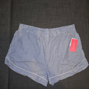 Women's Shoedazzle Blue & White Striped Pajama Shorts XXL